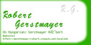robert gerstmayer business card